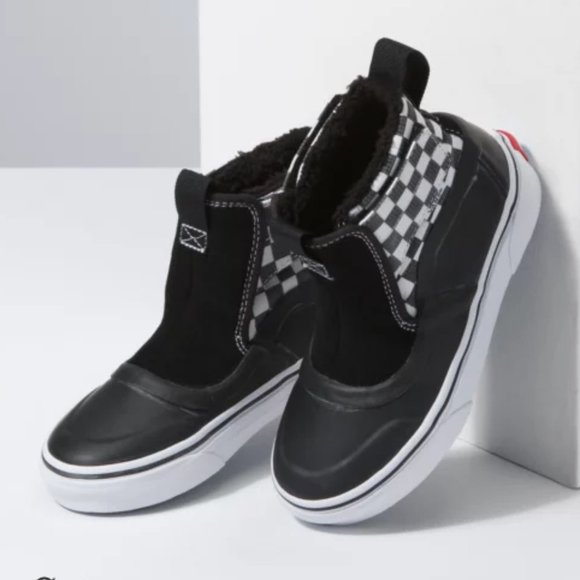 Vans Other - Vans 4.0 Toddler Slip-On Hi Terrain V MTE Check Quarter Black/True White Boot